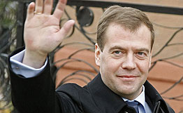 Tổng thống Nga Dimitry Medvedev. 
